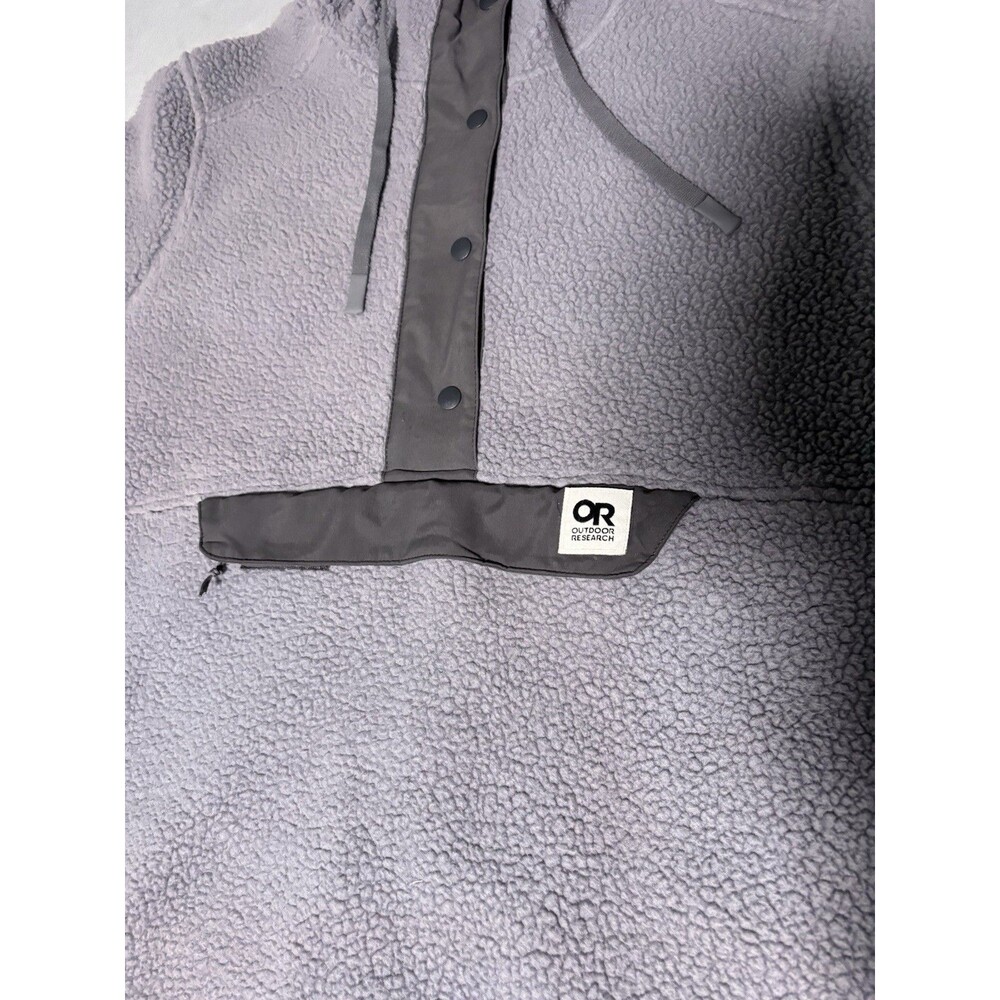 Outdoor Research Packwood Fleece Pullover Hoodie Gray Women’s Medium View 3